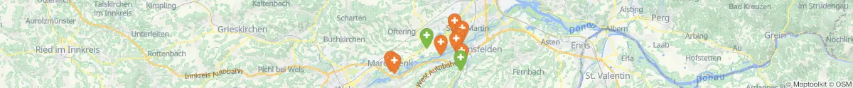 Kartenansicht für Apotheken-Notdienste in der Nähe von Hörsching (Linz  (Land), Oberösterreich)